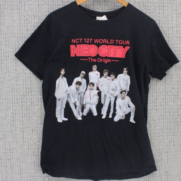 Gildan Shirt Womens Medium M Black NCT 127 Neo City The Origin 2019 World Tour - Picture 8 of 14